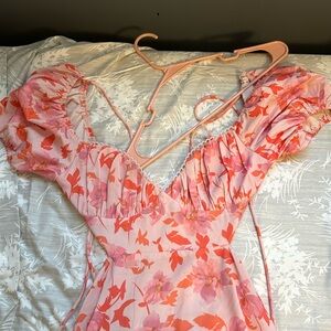 Hello Molly Pink and Orange Dress- Small